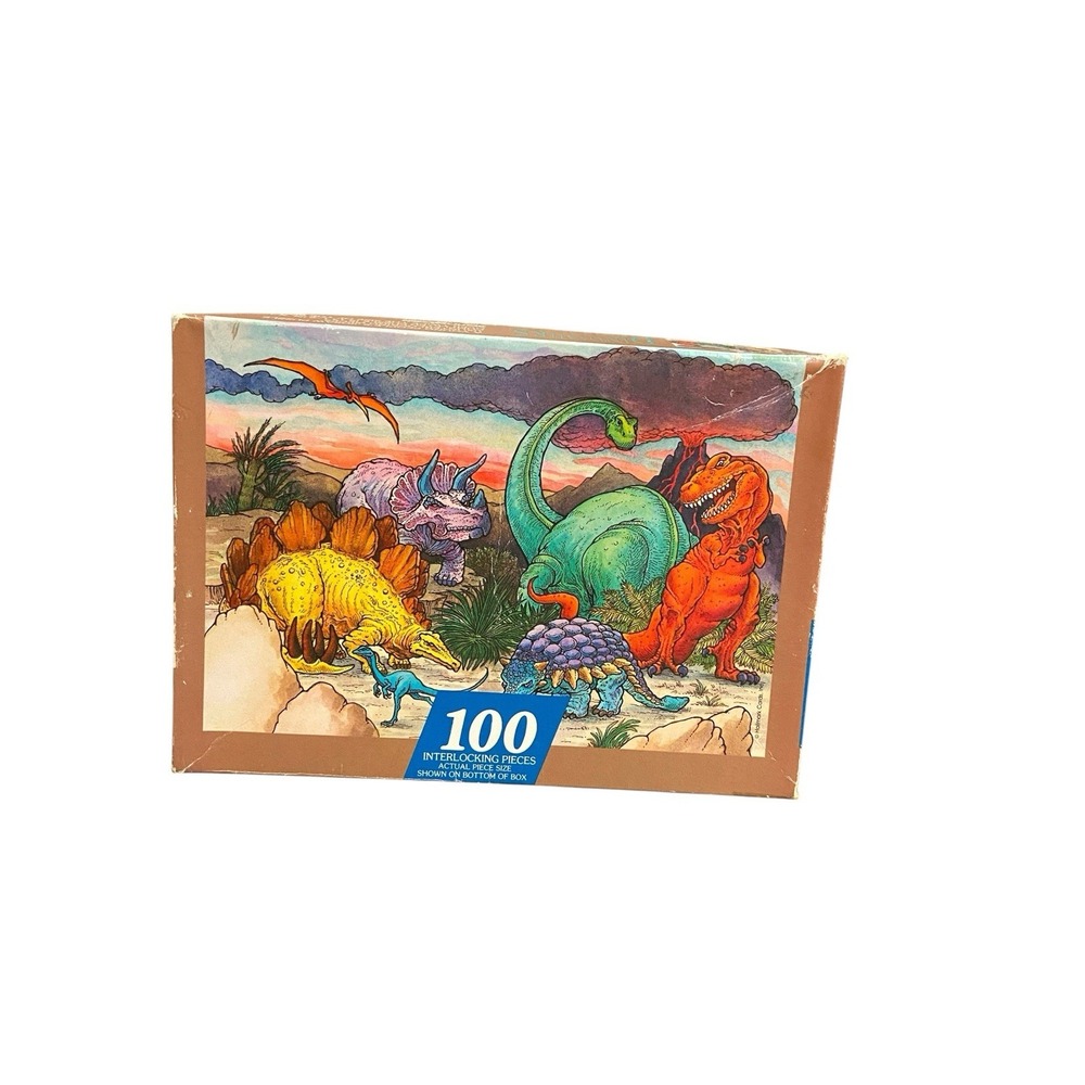 Vintage Springbok Hallmark Dinosaurs 100 Piece Jigsaw Puzzle Complete